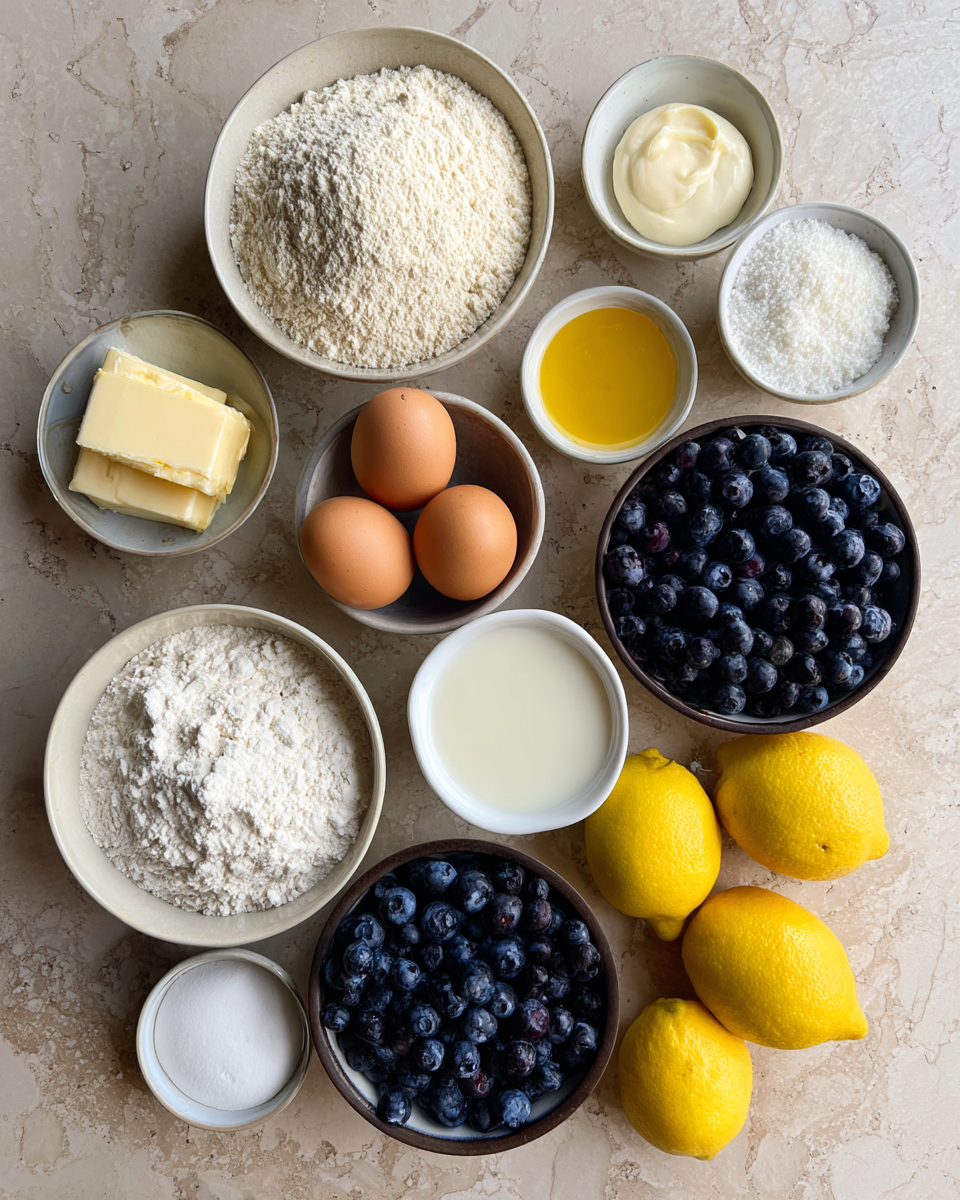 Ingredients for Fluffy Blueberry Lemon Ricotta Pancakes You Need to Try Today
