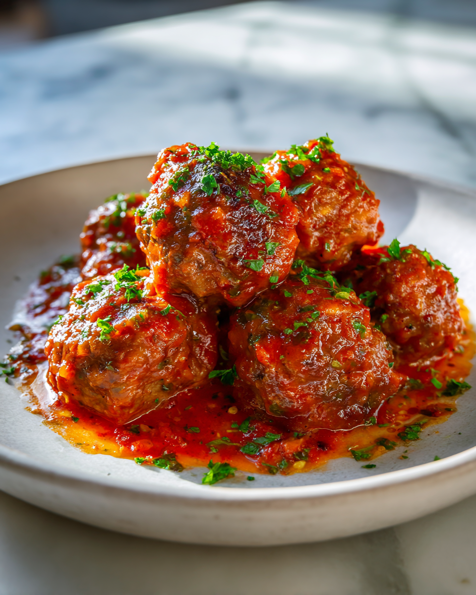 Final dish - Savoring Bobby Flay's Italian Meatball Masterpiece