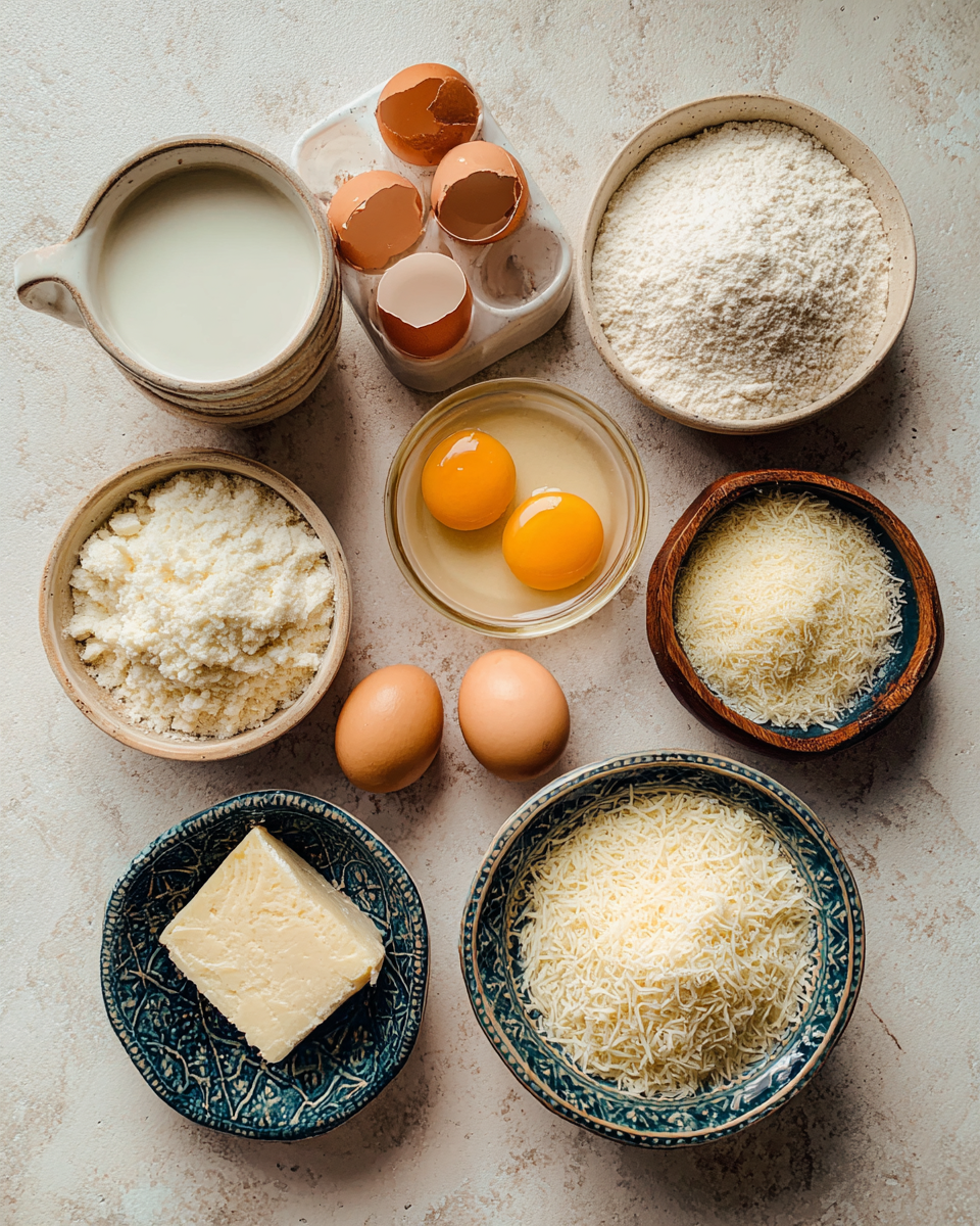Ingredients for Irresistible Brazilian Cheese Bread The Ultimate Cheesy Delight