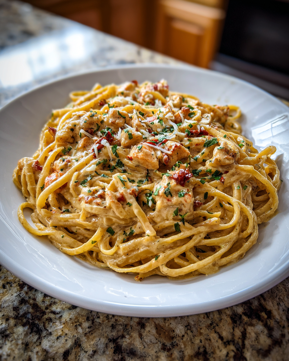 Final dish - Creamy Cajun Alfredo Sauce Recipe That Will Spice Up Your Pasta Night