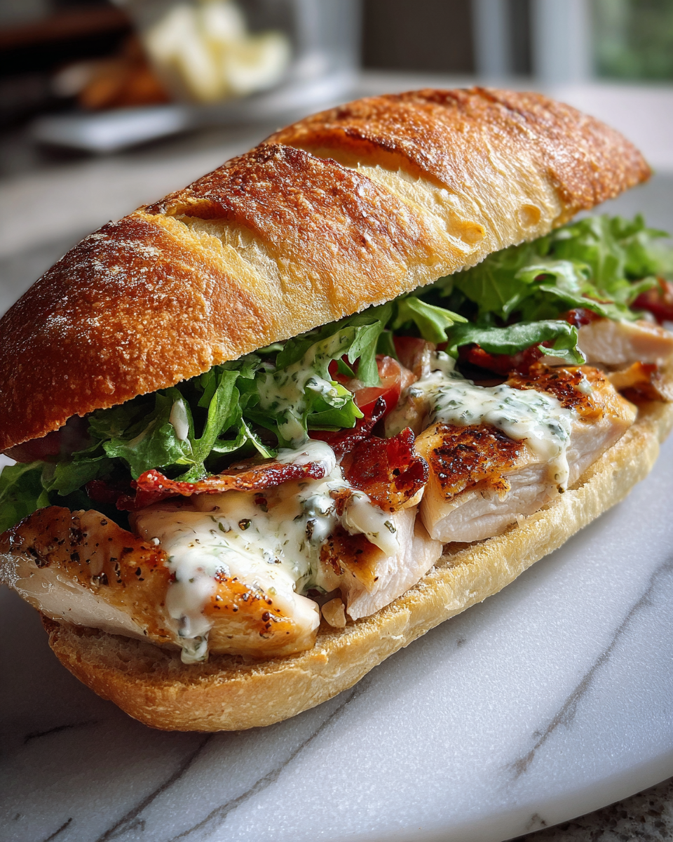 Final dish - Irresistible Chicken Caesar Sandwich: A Flavor-Packed Lunch Delight