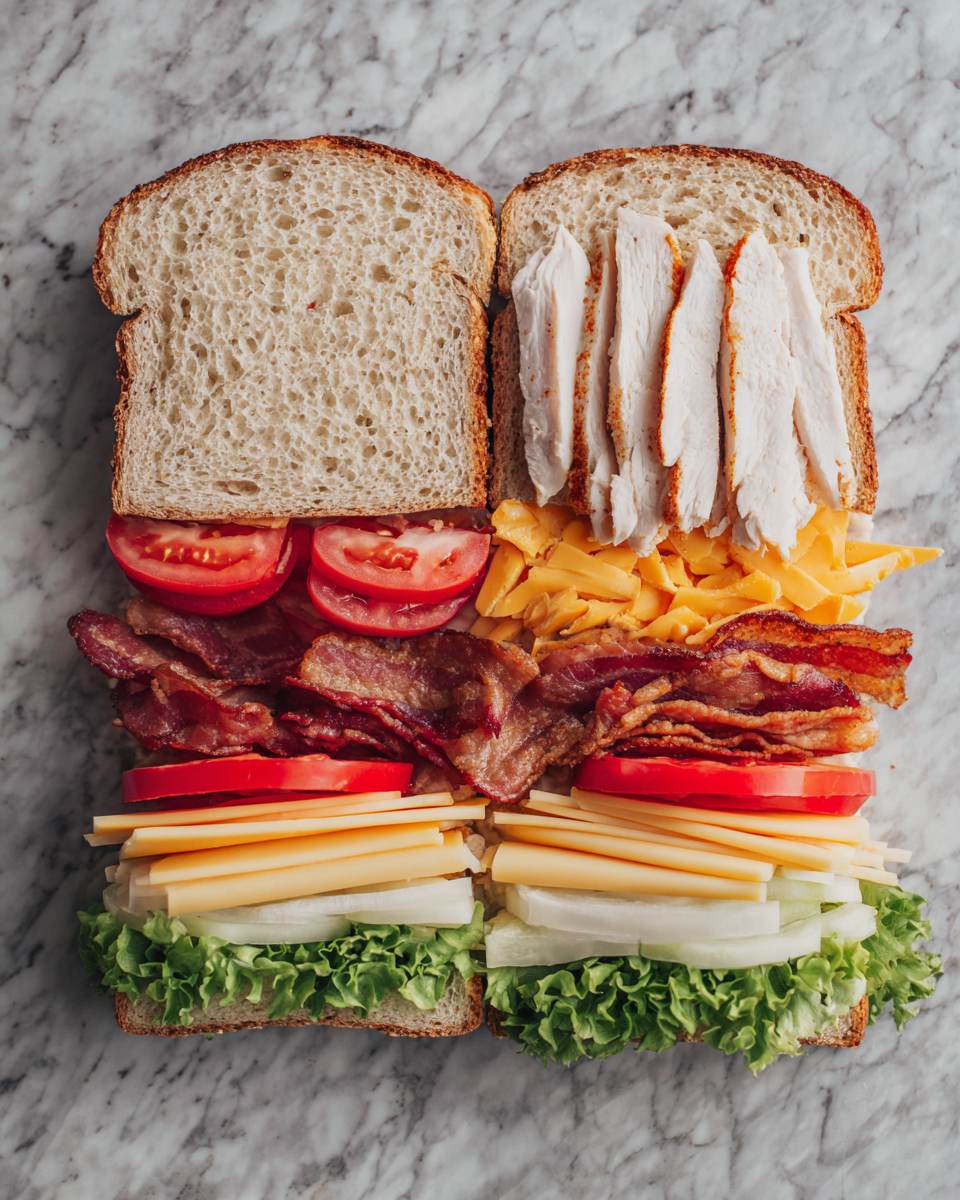 Ingredients for Ultimate Chicken Club Sandwich Recipe That Will Elevate Your Lunch Game