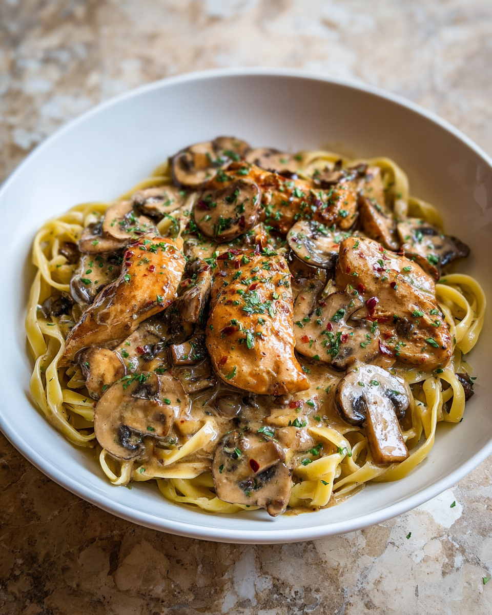 Final dish - Savor the Flavor: Irresistible Chicken Marsala Pasta Magic