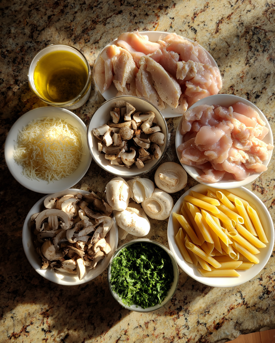 Ingredients for Savor the Flavor: Irresistible Chicken Marsala Pasta Magic