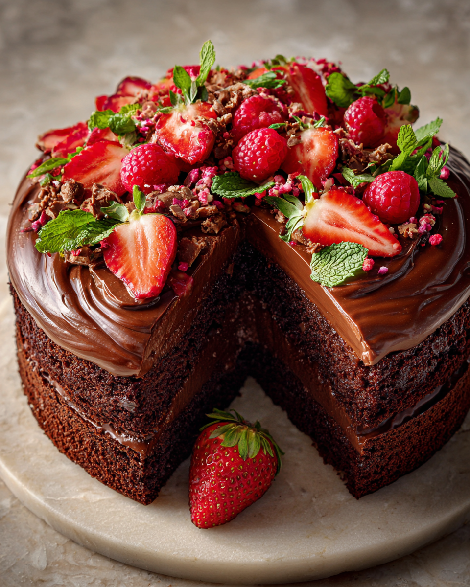 Final dish - Decadent Chocolate Cake Dreams Come True