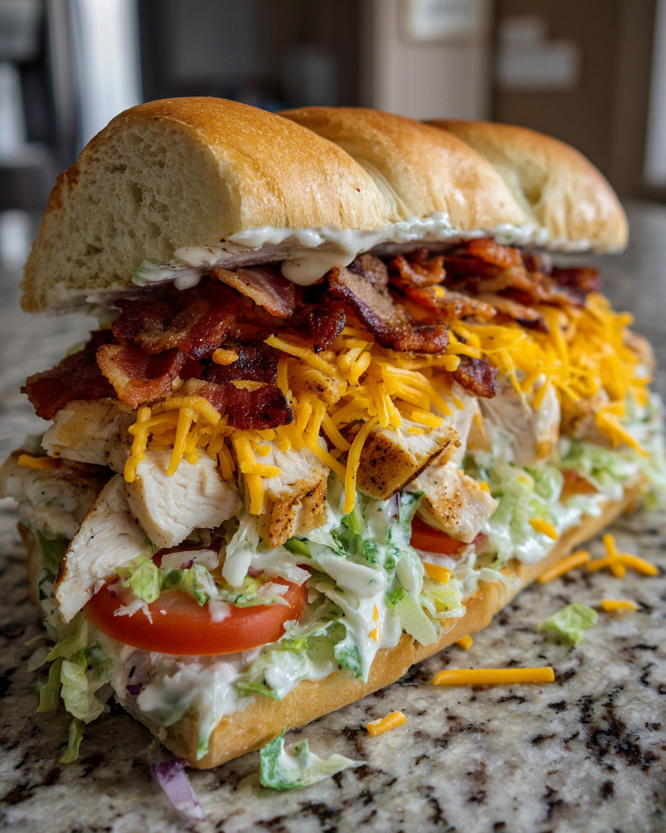Ingredients for The Ultimate Chopped Chicken Bacon Ranch Sandwich You Need to Try