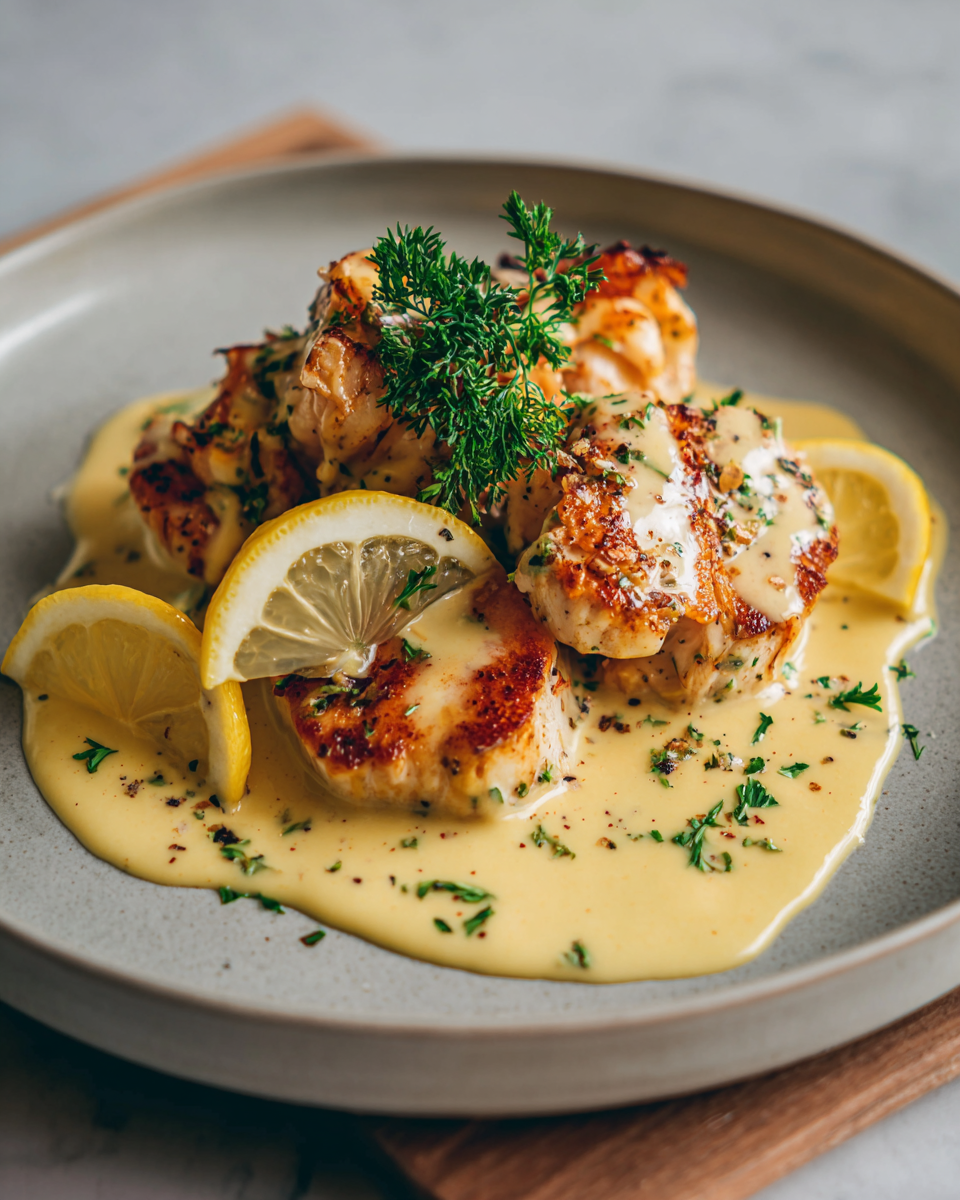 Final dish - Tangy Tropical Delight Coconut Lemon Cream Sauce Recipe