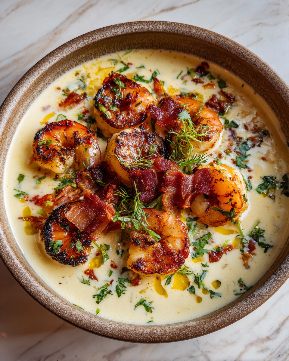 Final dish - Creamy Coconut Shrimp and Chorizo Chowder That Will Warm Your Soul