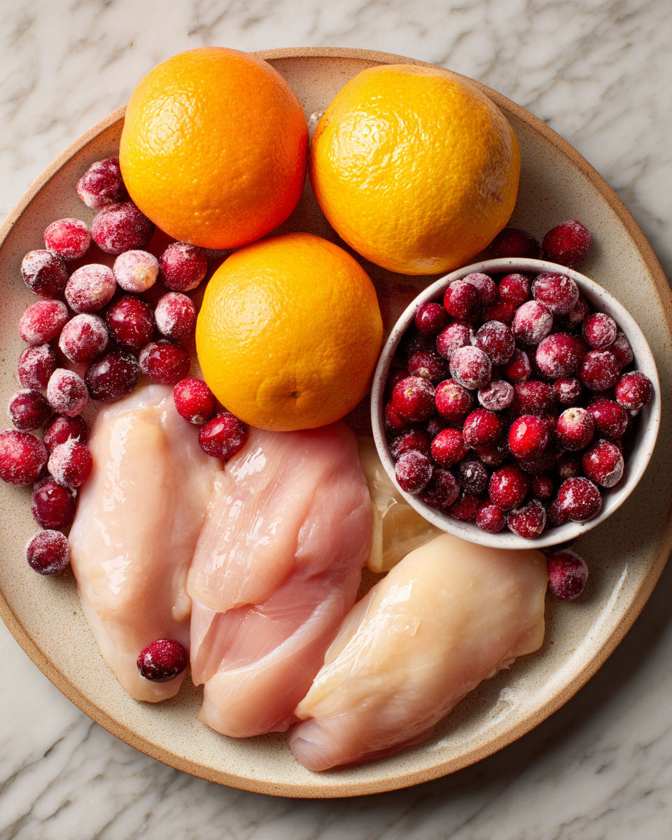 Ingredients for Sweet and Tangy Cranberry Orange Glazed Chicken Recipe You Have to Try