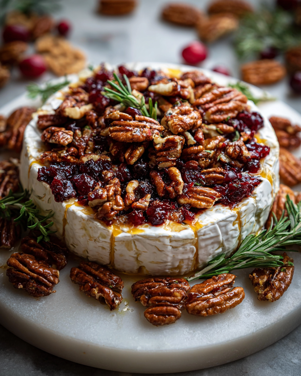 Final dish - Irresistible Cranberry Pecan Baked Brie Recipe for Your Next Gathering