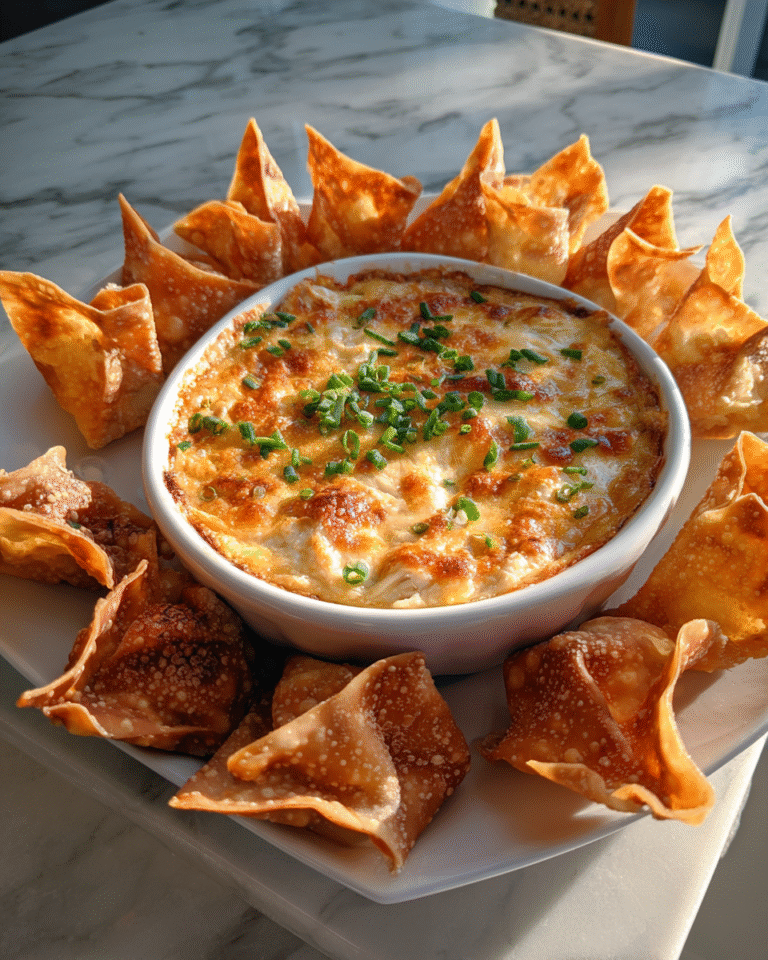 Irresistible Crab Rangoon Dip with Crispy Wonton Chips - Featured Image