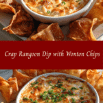 Irresistible Crab Rangoon Dip with Crispy Wonton Chips