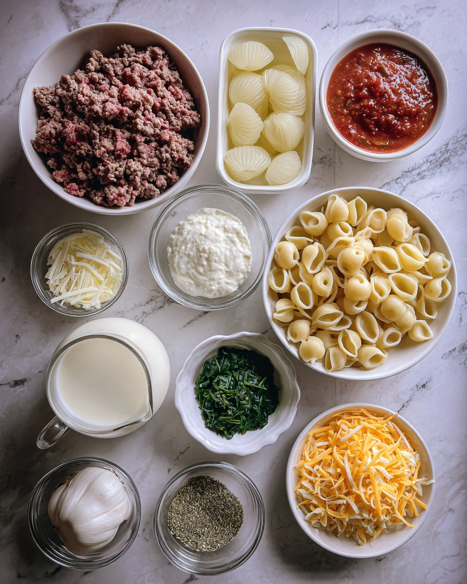 Ingredients for Irresistible Creamy Beef and Shells Recipe You Need to Try