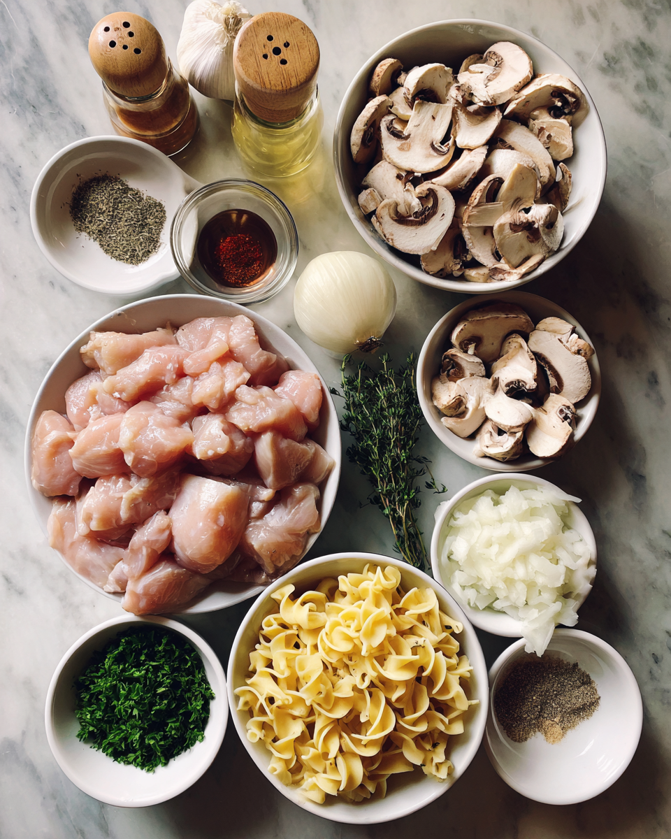 Ingredients for Ultimate Comfort Food Creamy Chicken Stroganoff Recipe You Need to Try