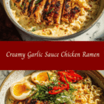 Indulge in Comfort with Creamy Garlic Sauce Chicken Ramen