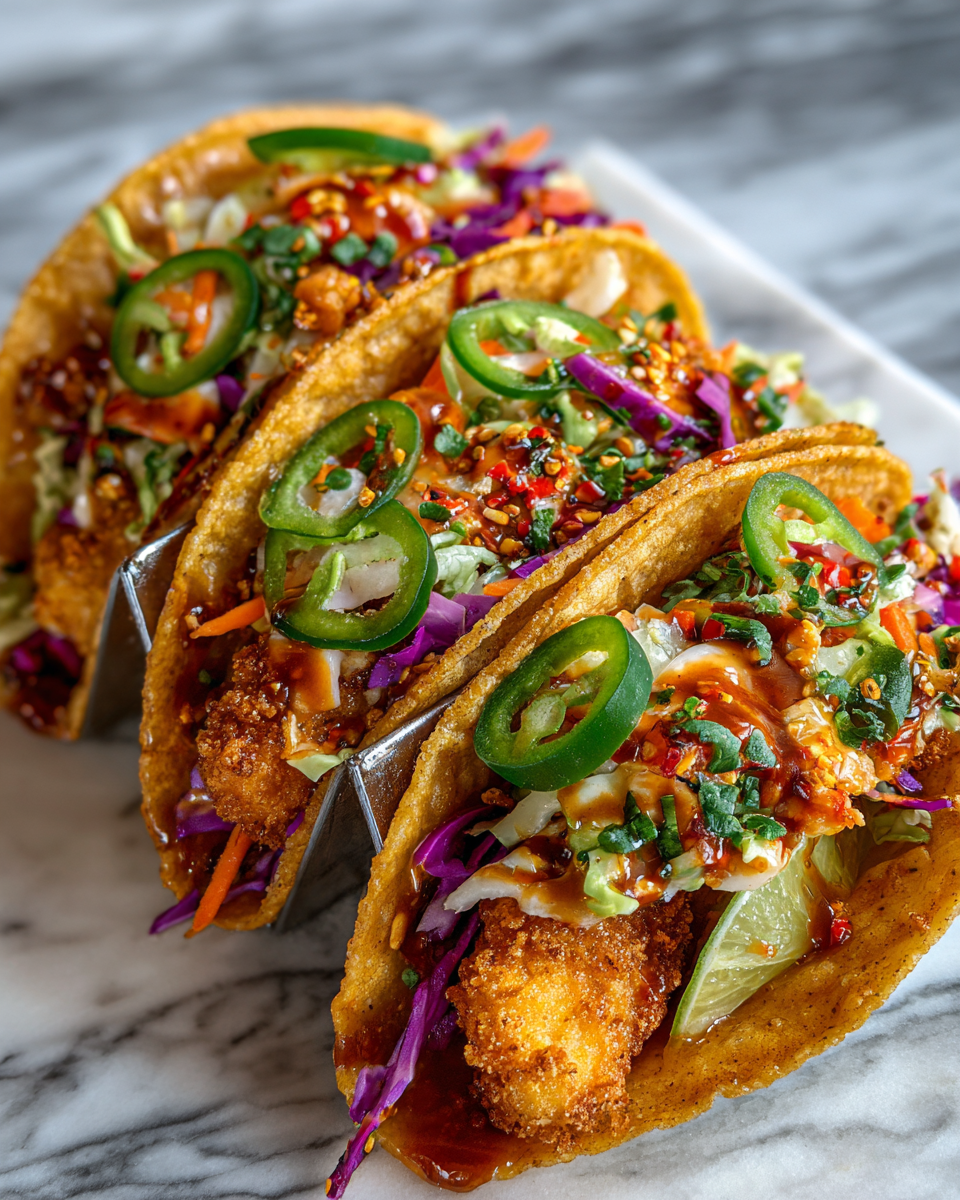Final dish - Crispy Chicken Wonton Tacos The Ultimate Flavor Fusion