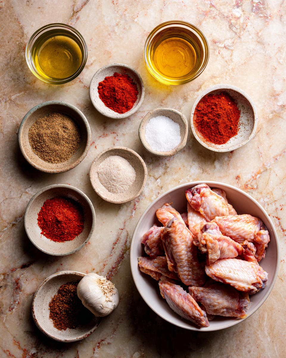 Ingredients for Crispy Dry Rub Chicken Wings Bake That Will Transform Your Game Day