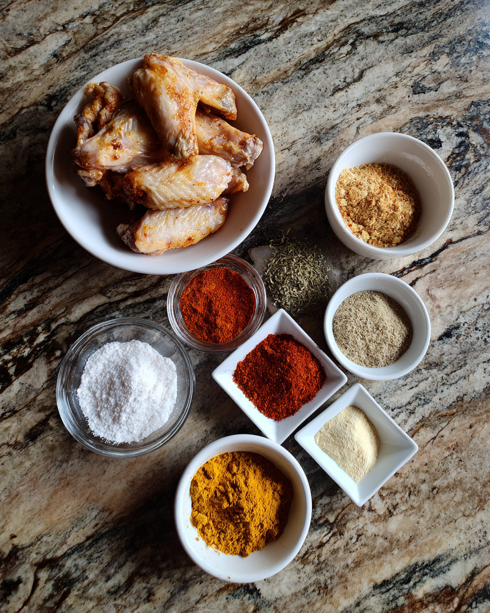 Ingredients for Irresistibly Crispy Dry Rub Chicken Wings You Have to Try