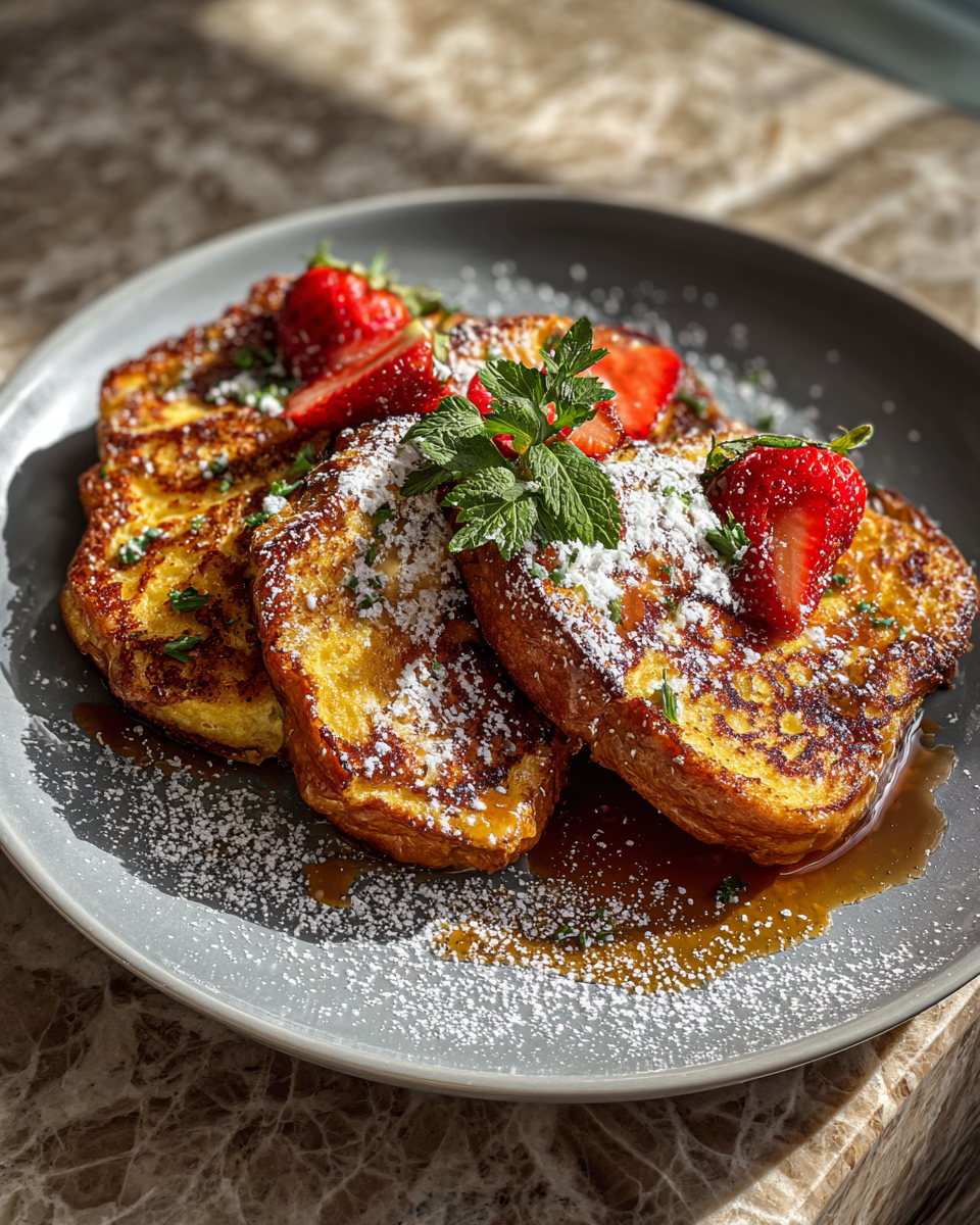 Final dish - Indulge in Decadence with Crème Brûlée French Toast Delight