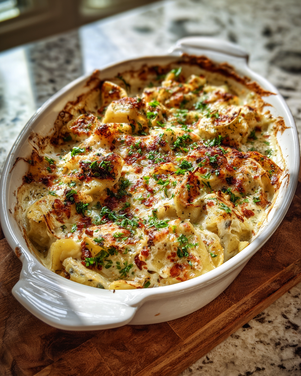 Final dish - Ultimate Comfort Food Crockpot Pierogi Casserole Recipe