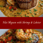Decadent Filet Mignon with Shrimp and Lobster Surf and Turf Delight
