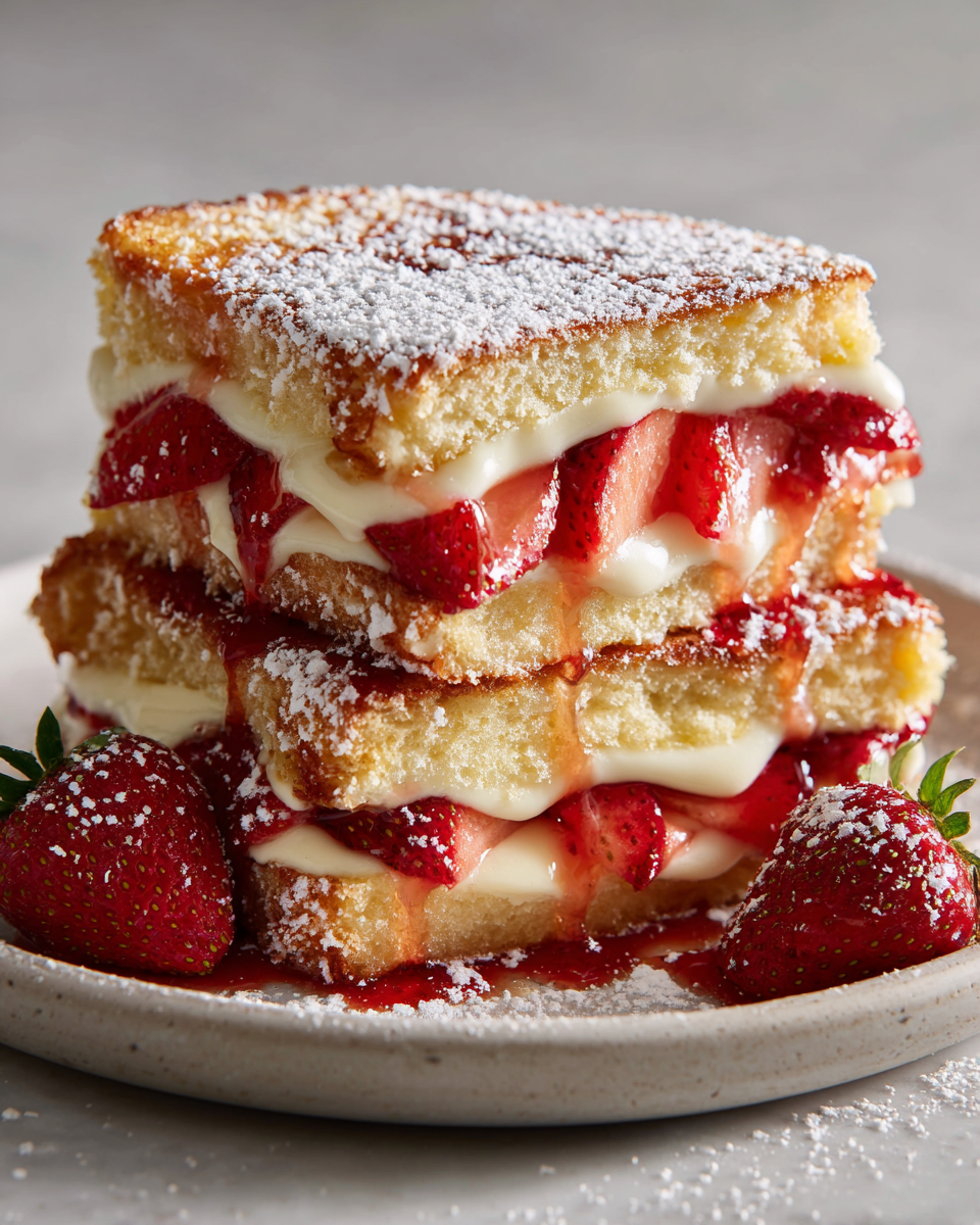 Final dish - Irresistible Fried Strawberry Cheesecake Sandwiches You Need to Try