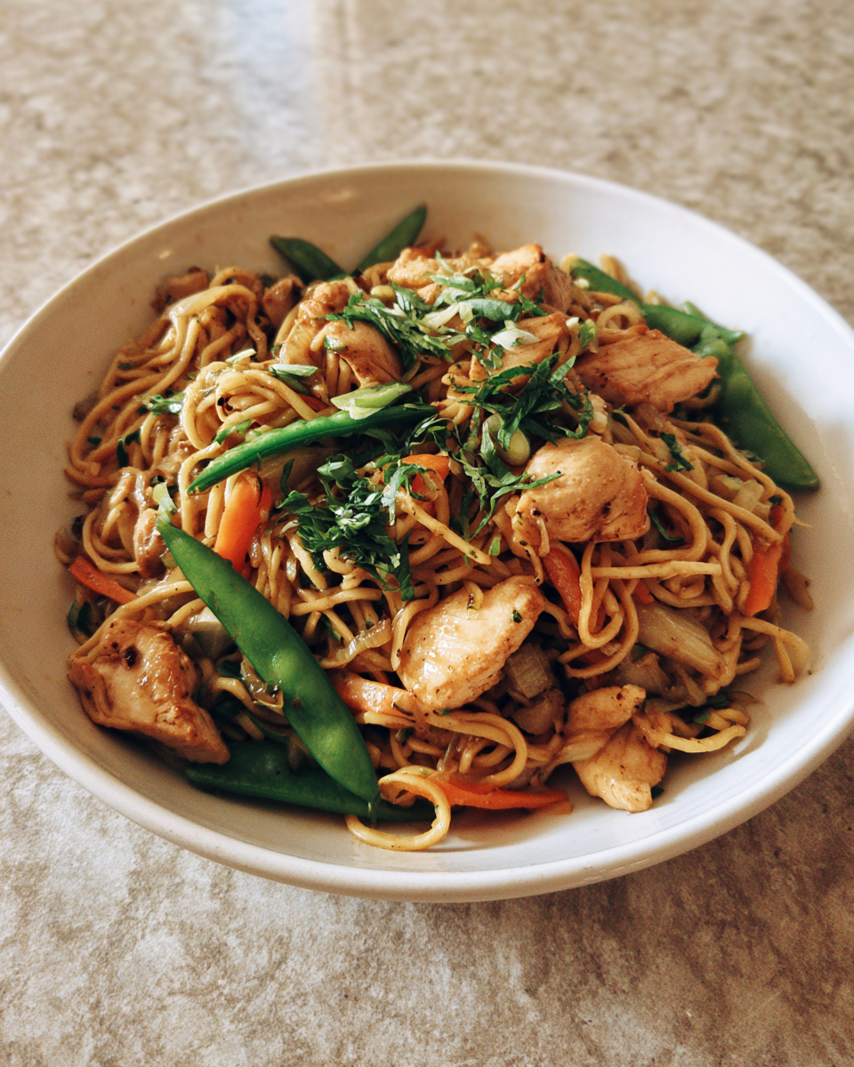 Final dish - Garlic Chicken Lo Mein Recipe That Will Spice Up Your Dinner Tonight