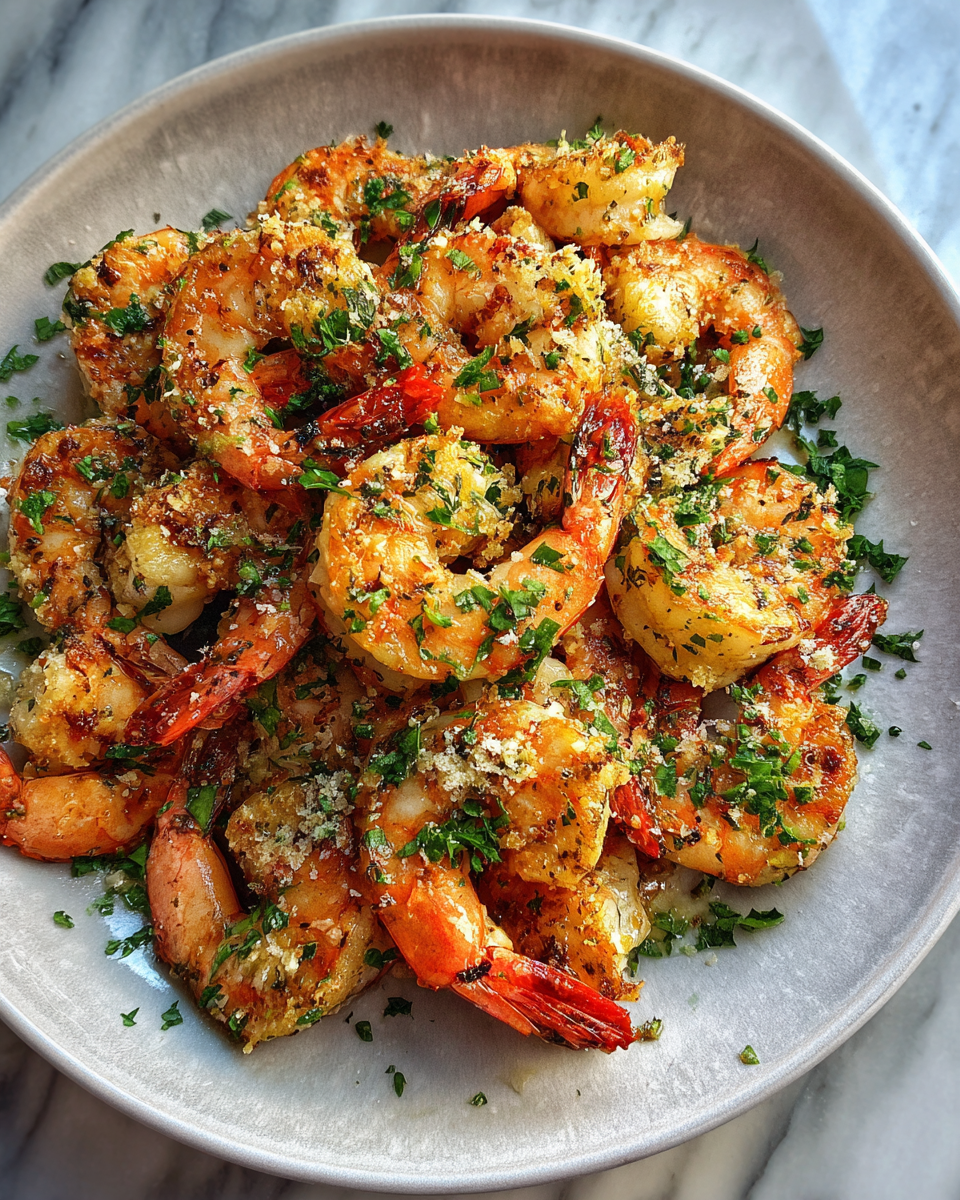 Final dish - Irresistible Garlic Parmesan Roasted Shrimp Recipe You Need to Try