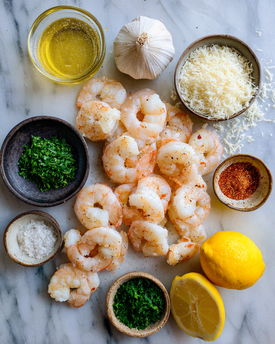 Ingredients for Garlic Parmesan Roasted Shrimp That Will Elevate Your Dinner Game