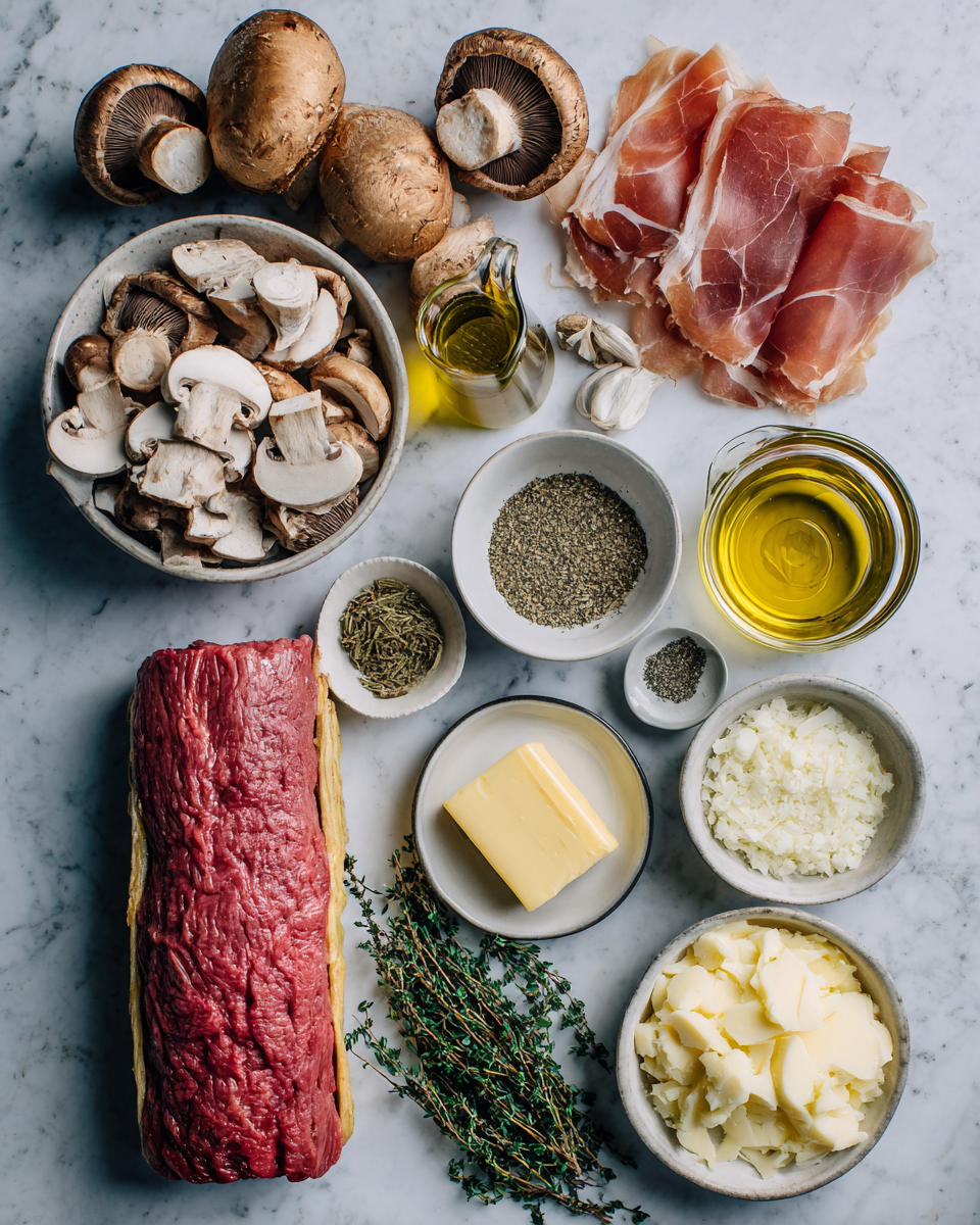 Ingredients for Mastering Gordon Ramsay Iconic Beef Wellington Like a Pro