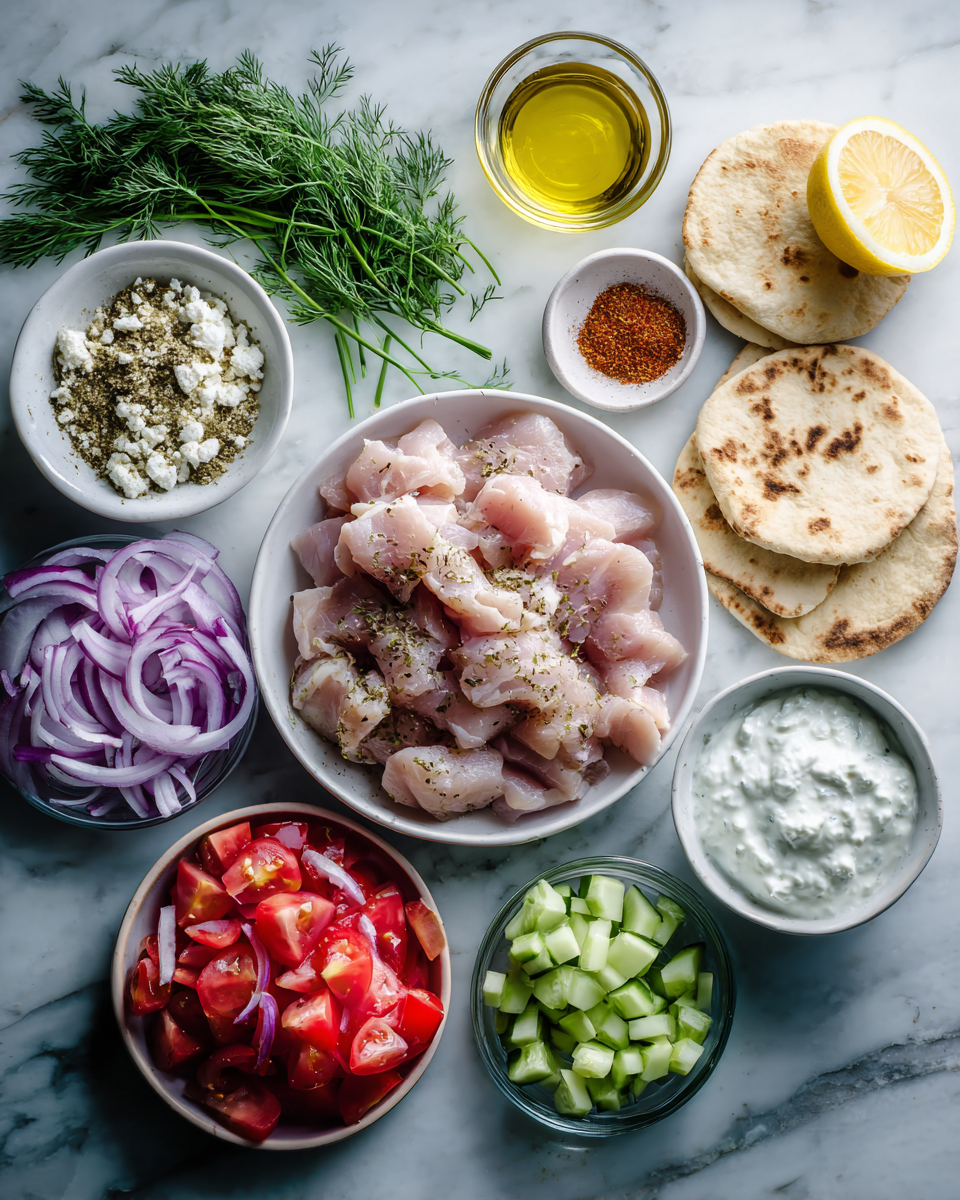 Ingredients for Zesty Greek Chicken Gyros with Lemon That Will Transport Your Taste Buds to the Mediterranean