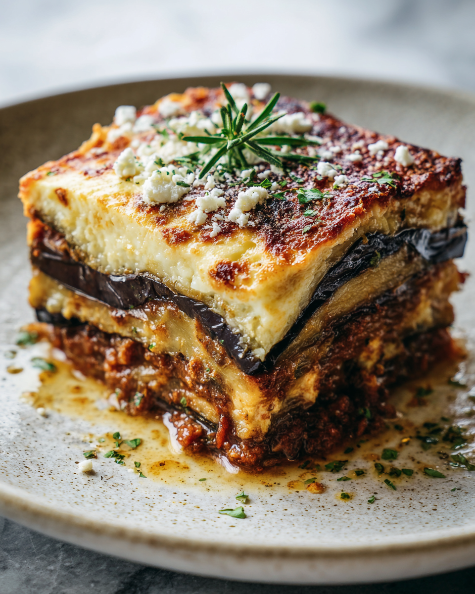 Final dish - Savor the Layers of Tradition with Greek Eggplant Moussaka