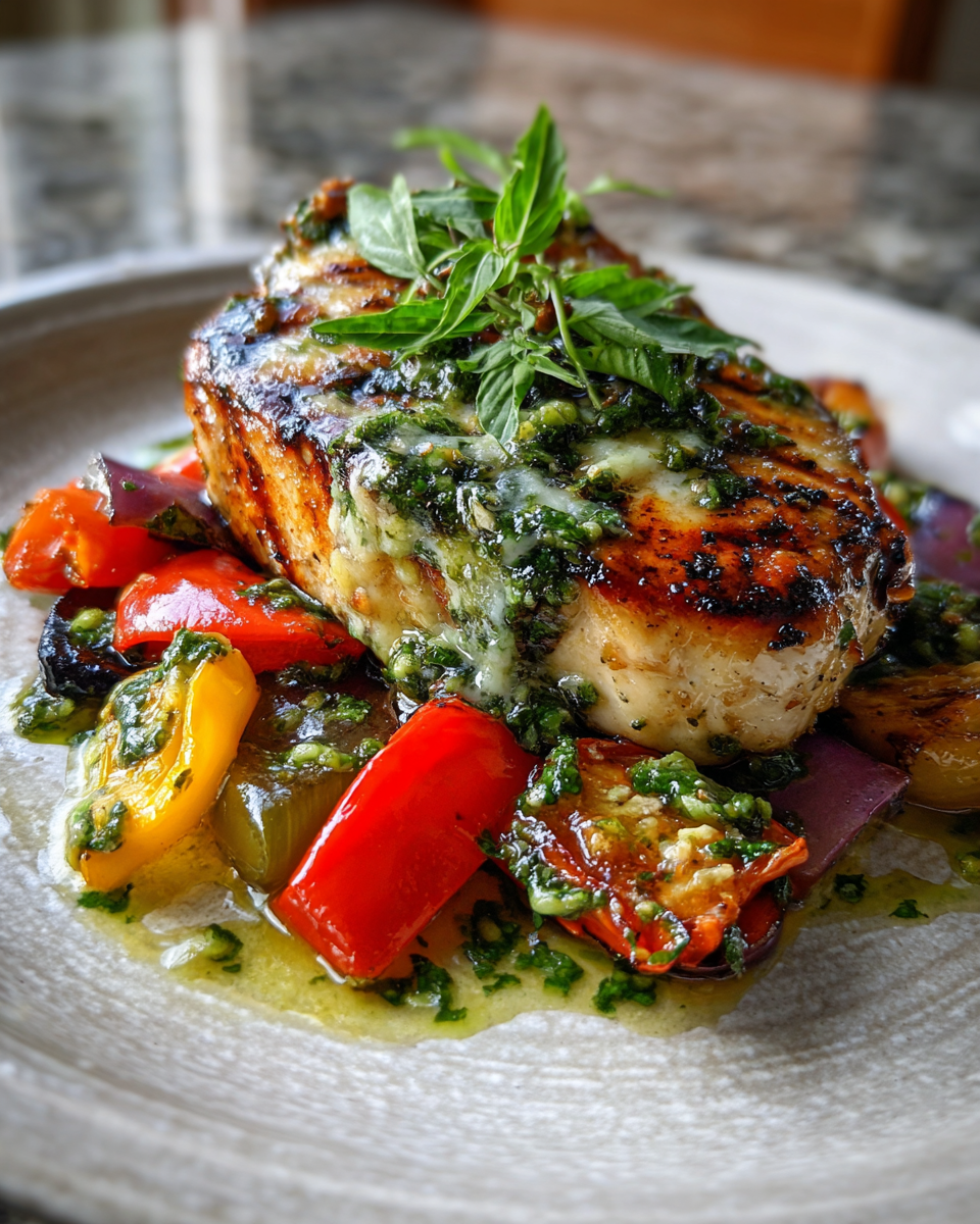 Final dish - Savor the Flavor of Grilled Salsa Verde Pepper Jack Chicken