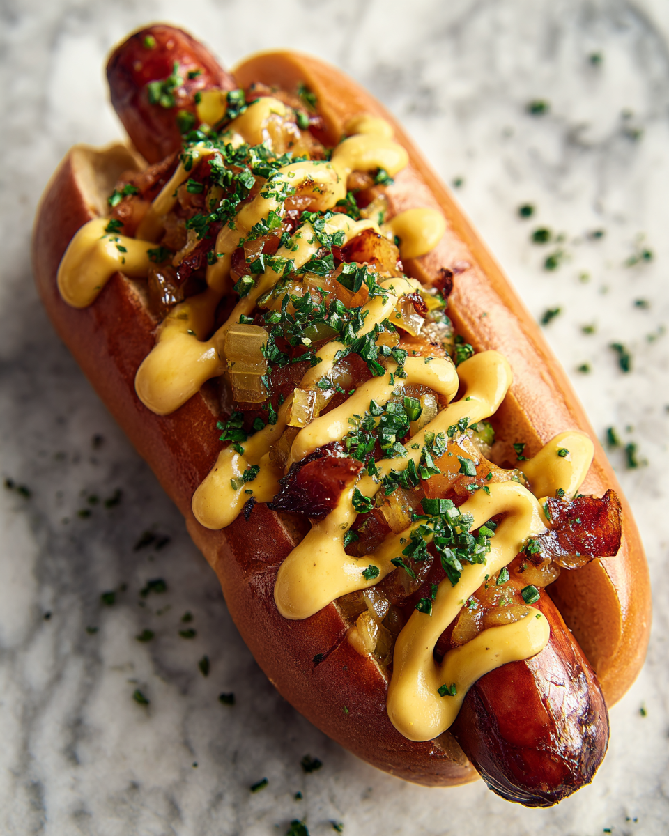 Final dish - Tropical Twist Delight Hawaiian Hot Dog Recipe