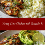Sweet and Zesty Honey Lime Chicken with Creamy Avocado Rice Recipe