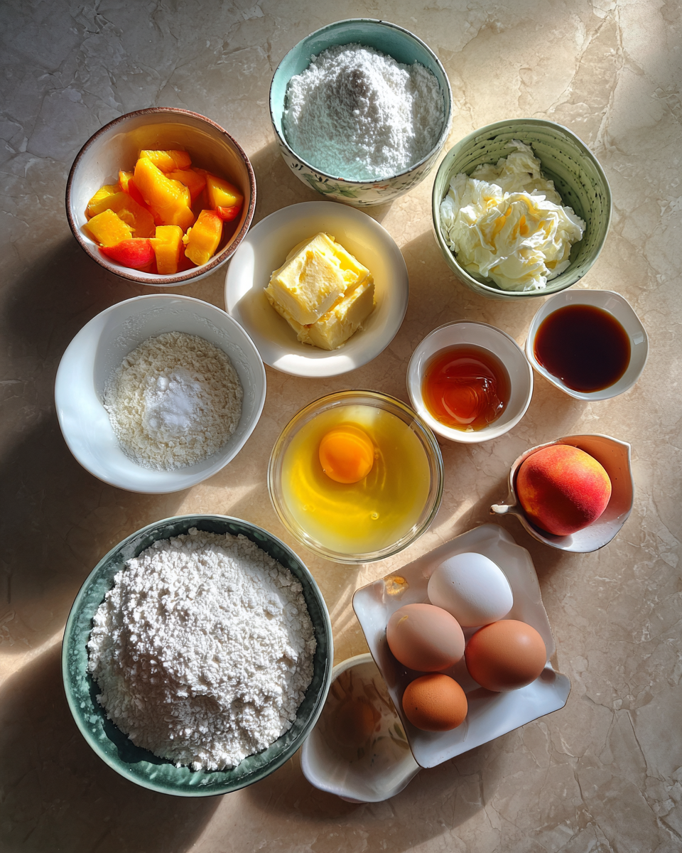 Ingredients for Irresistible Honey Peach Cream Cheese Cupcakes You Have to Try