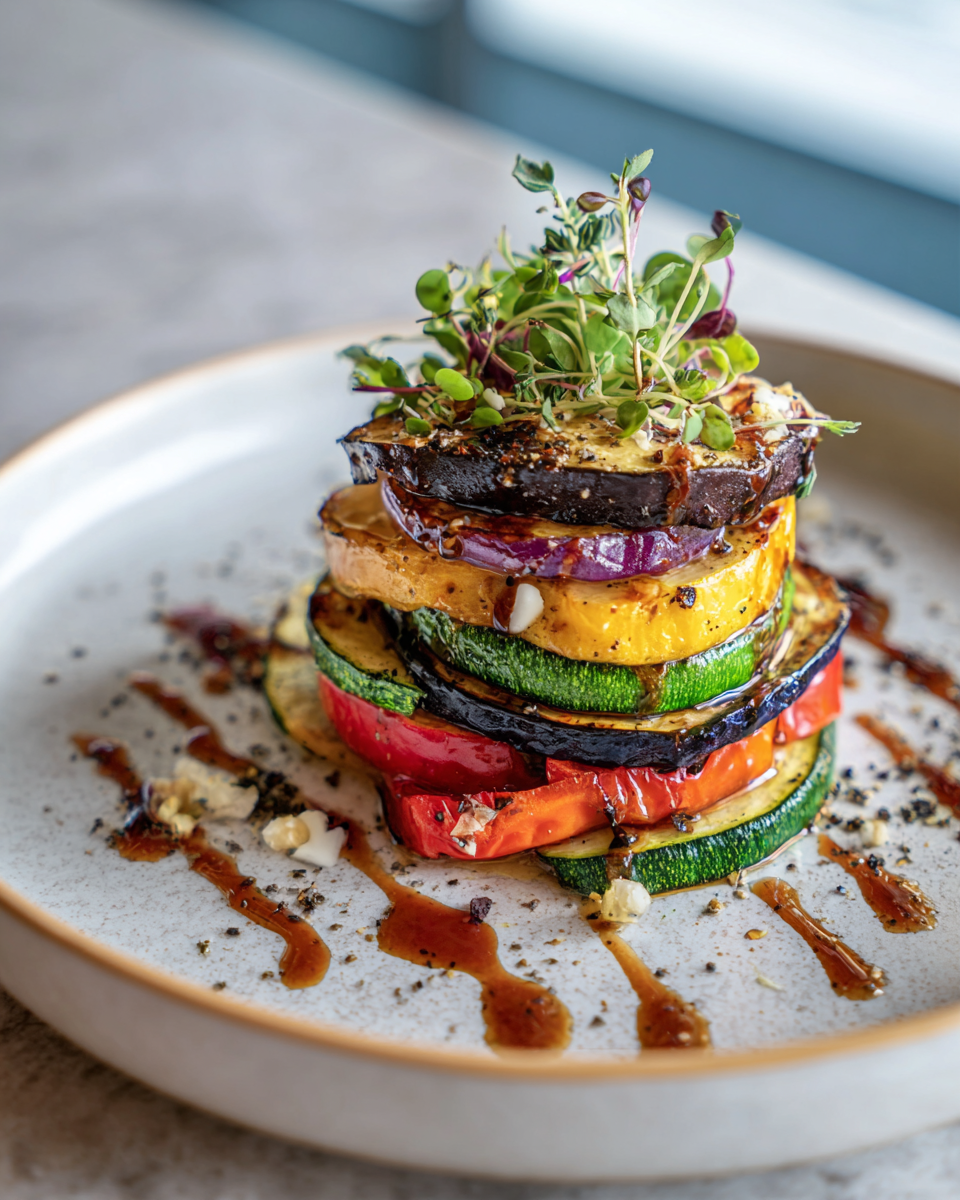 Final dish - Irresistible Layered Vegetarian Gourmet Recipe to Elevate Your Dinner Game