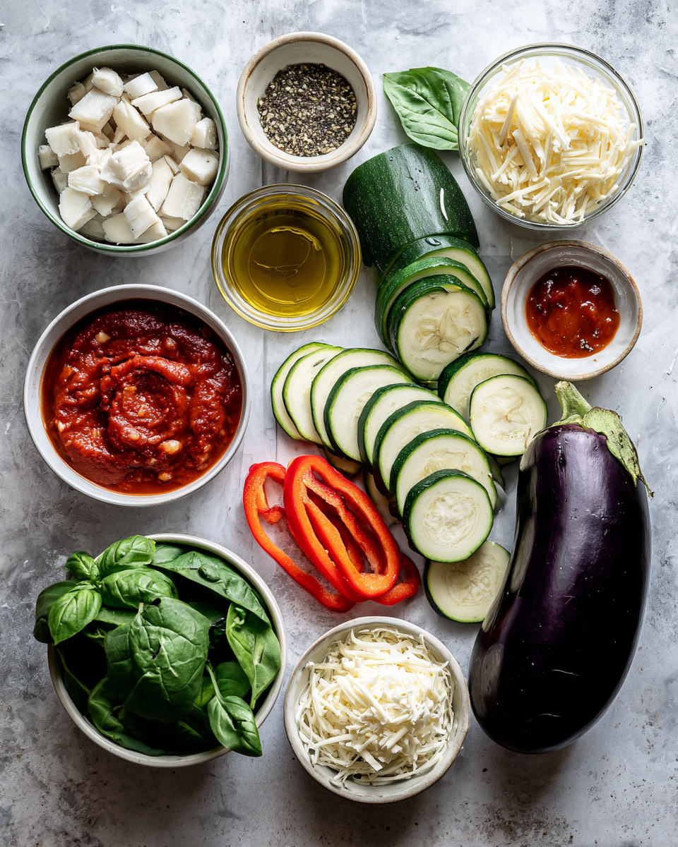 Ingredients for Irresistible Layered Vegetarian Gourmet Recipe to Elevate Your Dinner Game