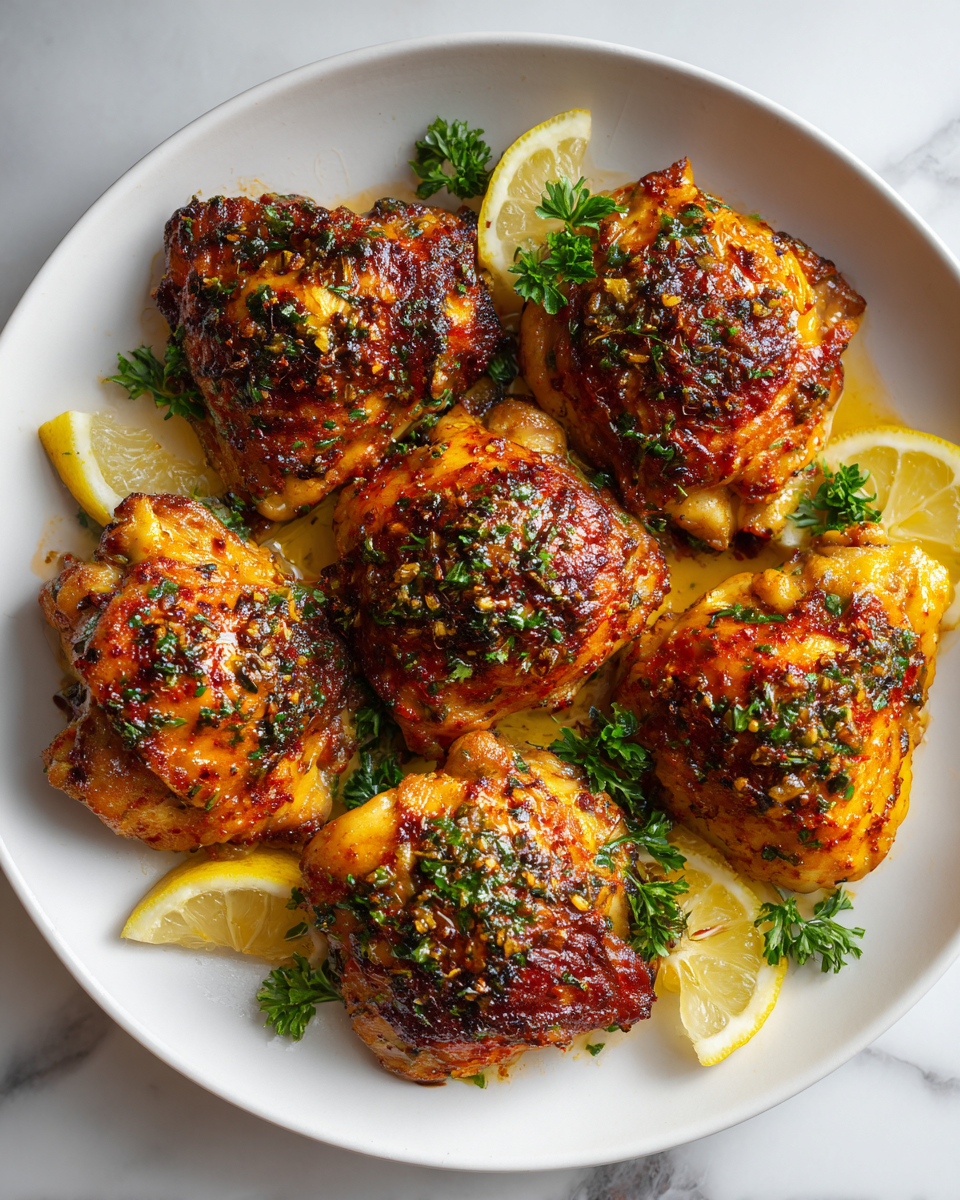 Final dish - Zesty Lemon Paprika Roast Chicken Thighs That Will Elevate Your Dinner Game