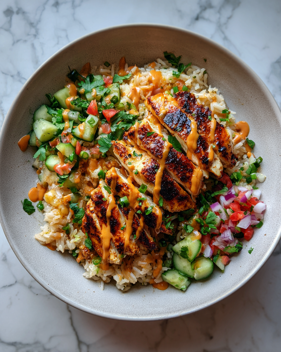 Final dish - Zesty Lime Chicken and Rice Bowls Perfect for a Quick and Flavorful Meal