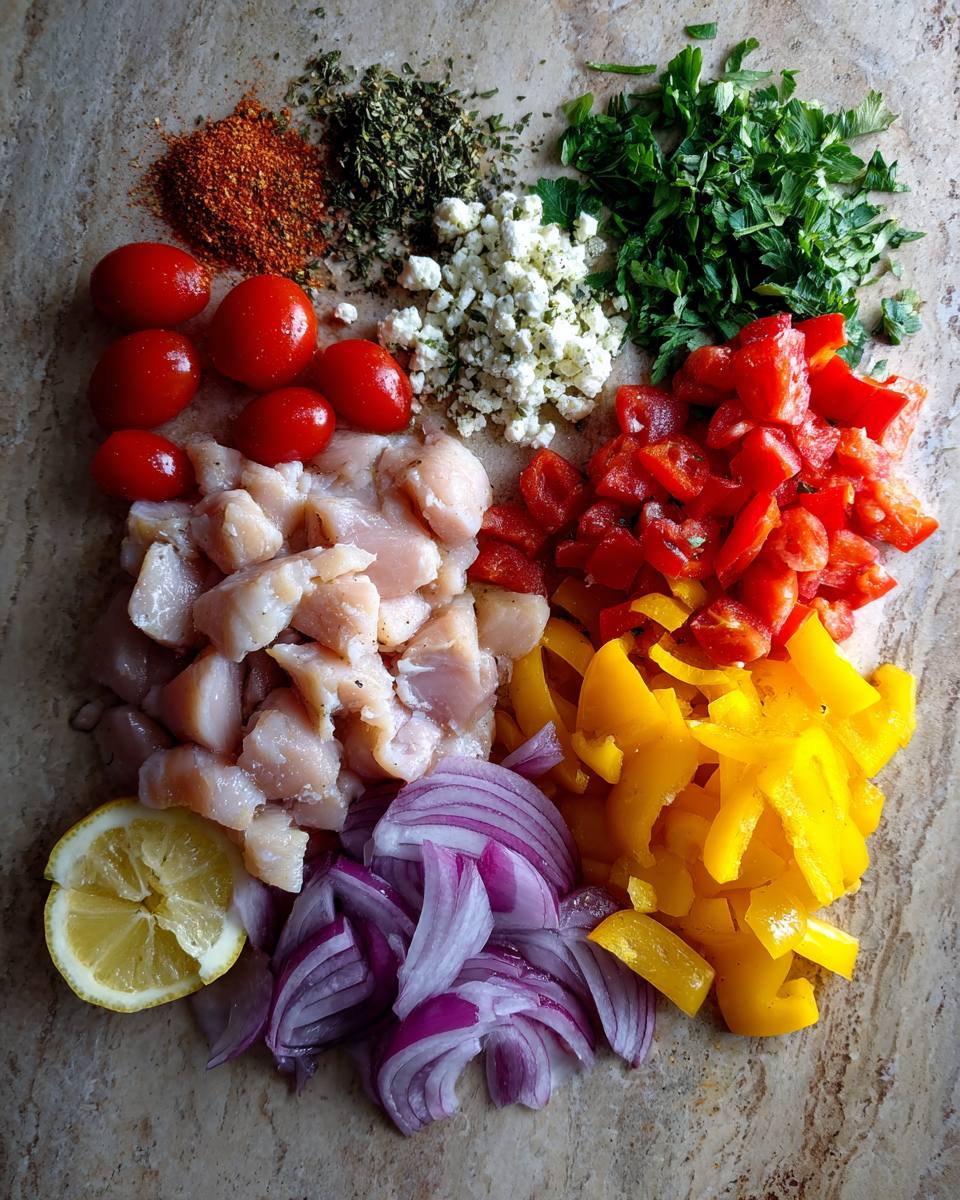 Ingredients for Savor the Flavors of Mediterranean Chicken Stir Fry Made Easy