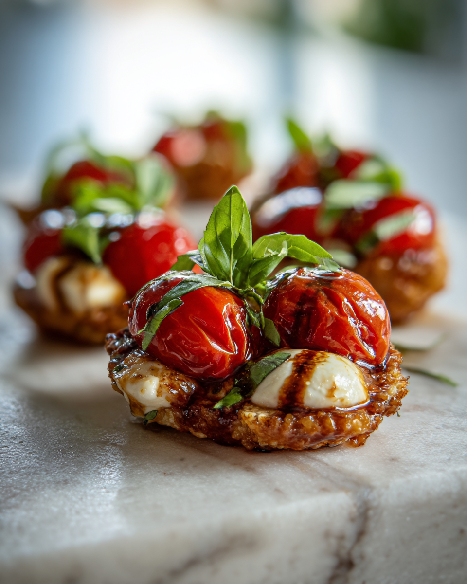 Final dish - Tiny Taste Explosion Mini Caprese Bites Delight