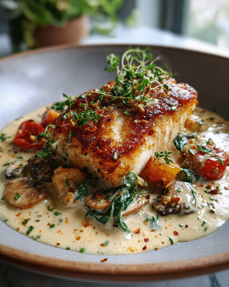 Pan-Seared Cod with Garlic Cream Sauce That Will Elevate Your Dinner Game - Featured Image