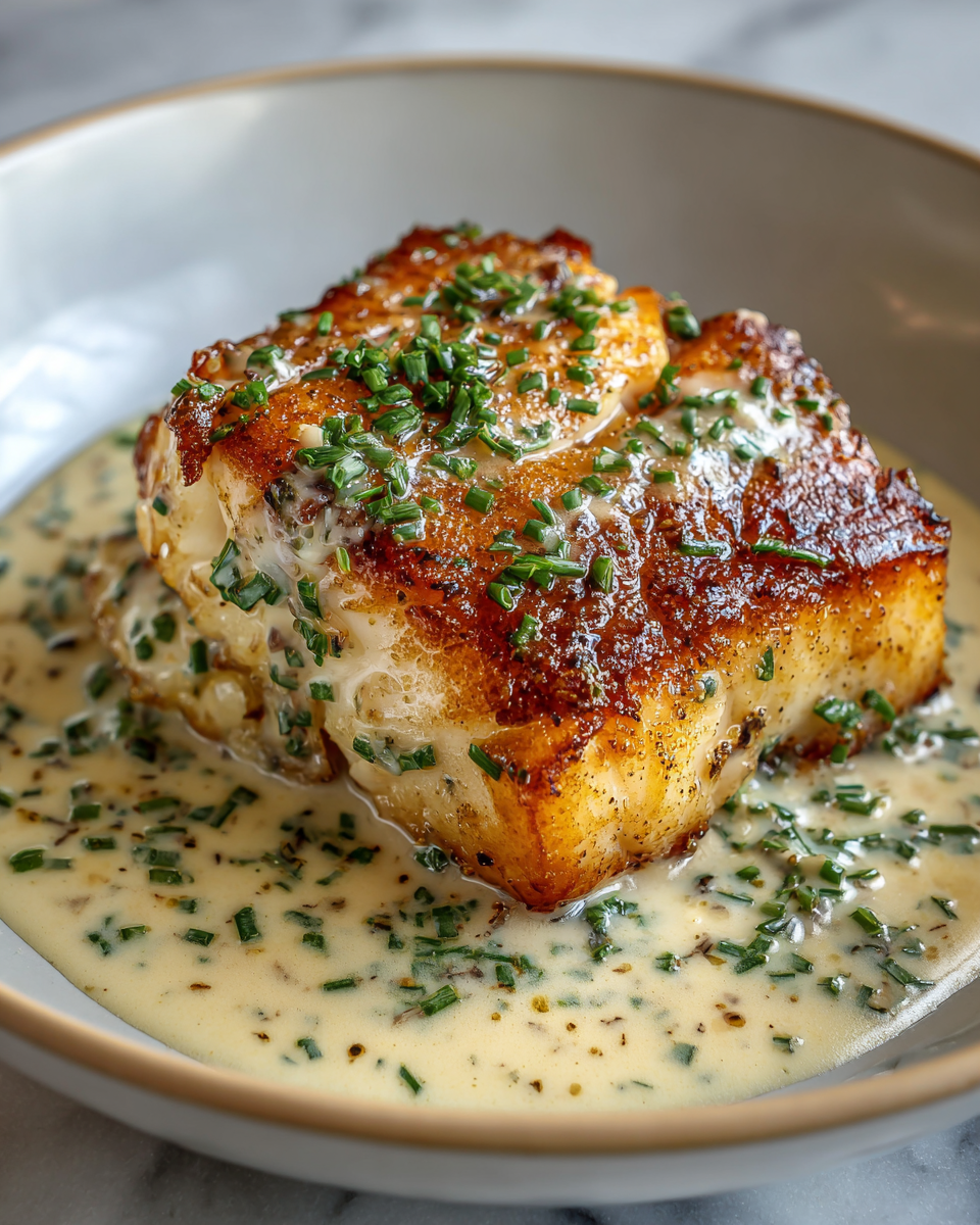 Final dish - Pan-Seared Cod with Garlic Cream Sauce That Will Elevate Your Dinner Game