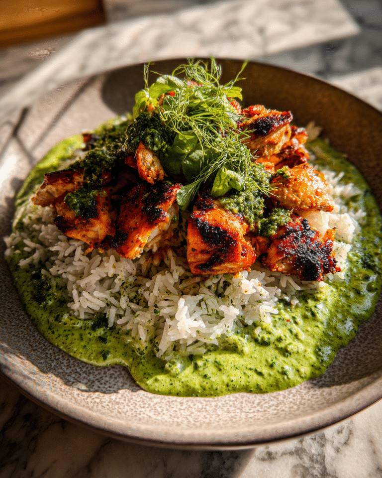 Irresistible Peruvian Chicken and Rice with Zesty Green Sauce Recipe - Featured Image