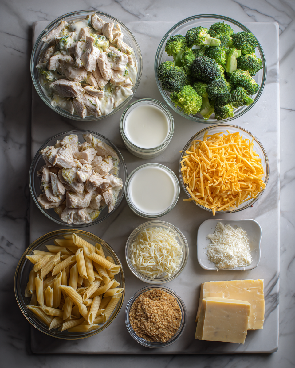 Ingredients for Ultimate Comfort: Download Your Printable Chicken Broccoli Pasta Bake Recipe