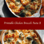 Ultimate Comfort: Download Your Printable Chicken Broccoli Pasta Bake Recipe