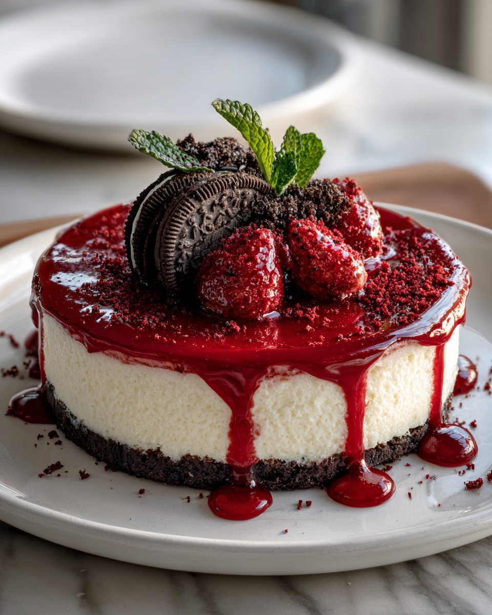 Final dish - Indulge in Red Velvet Cheesecake Bliss Like Never Before