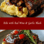 Mouthwatering Ribs with Red Wine and Garlic Mash Recipe