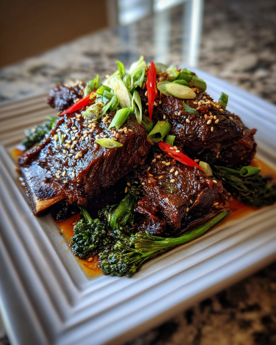 Final dish - Melt-in-Your-Mouth Roast Asian Beef Short Rib Recipe You Need to Try